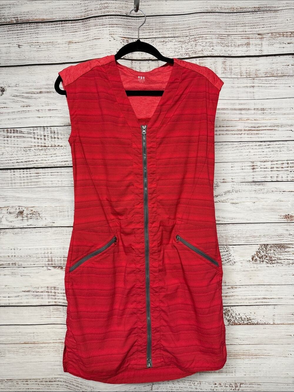 Title Nine Passport Zip Front Dress Red XS